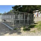 Structure pour des boxes extérieurs pour une pension canine